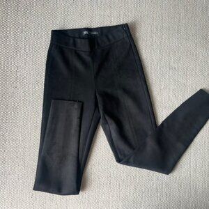Zara High Rise Vegan Suede Leather Legging